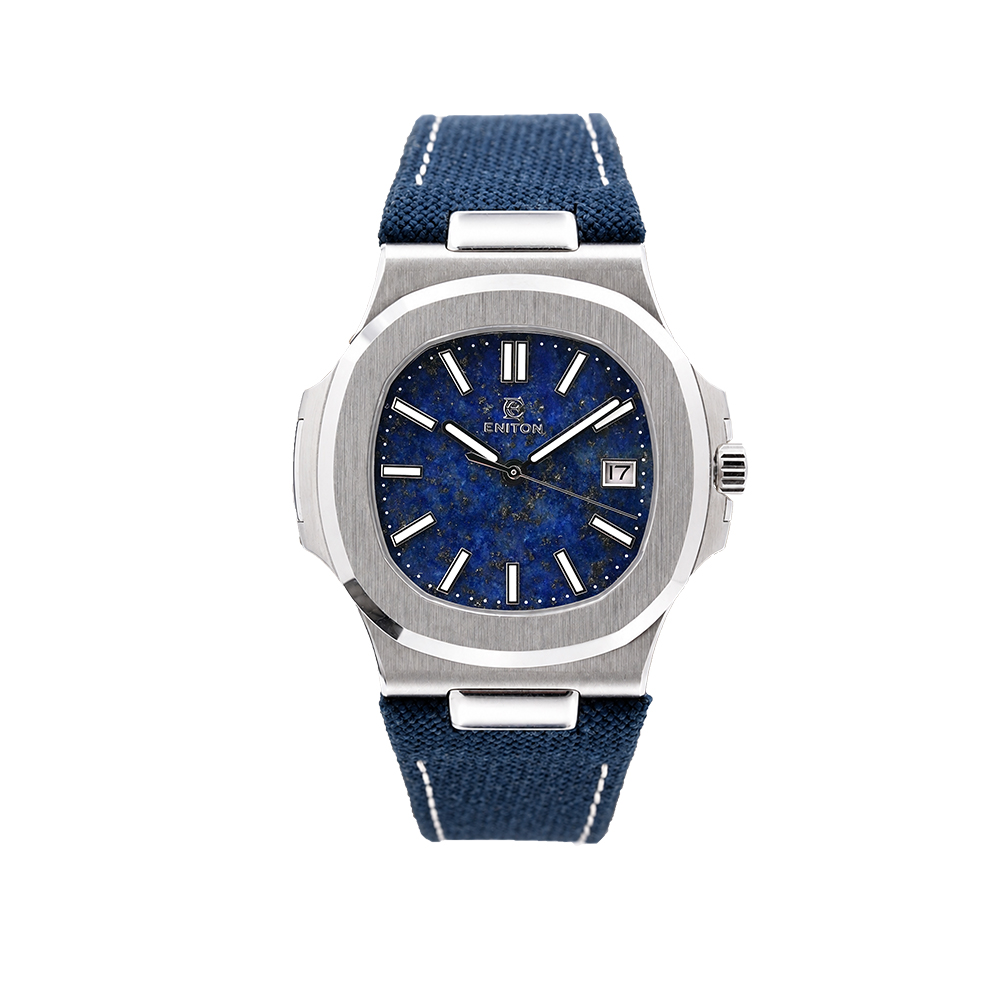 Canvas Strap Watch - ENITON 38mm Zegarek Mechaniczny z Kamienienną