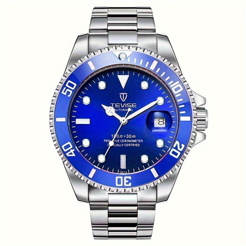 TEVISE Nowy męski zegarek mech – Cartier Watch Tank recenzja i cena