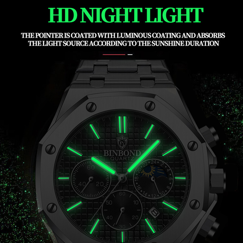 BINBOND jakości męski zegarek  – Rolex Watch Daytona recenzja i cena