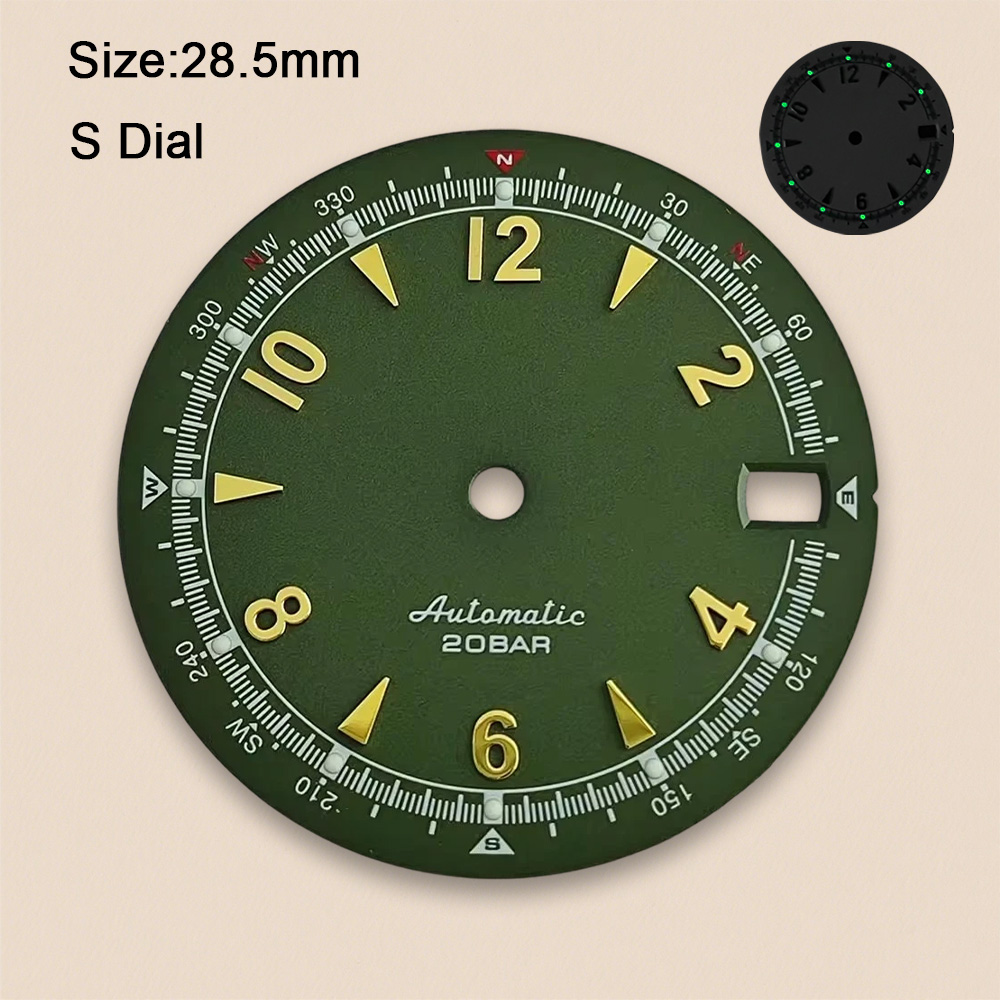 Tarcza zegarka NH35 z logo S,  – Seiko Watch 5 Sports recenzja i cena