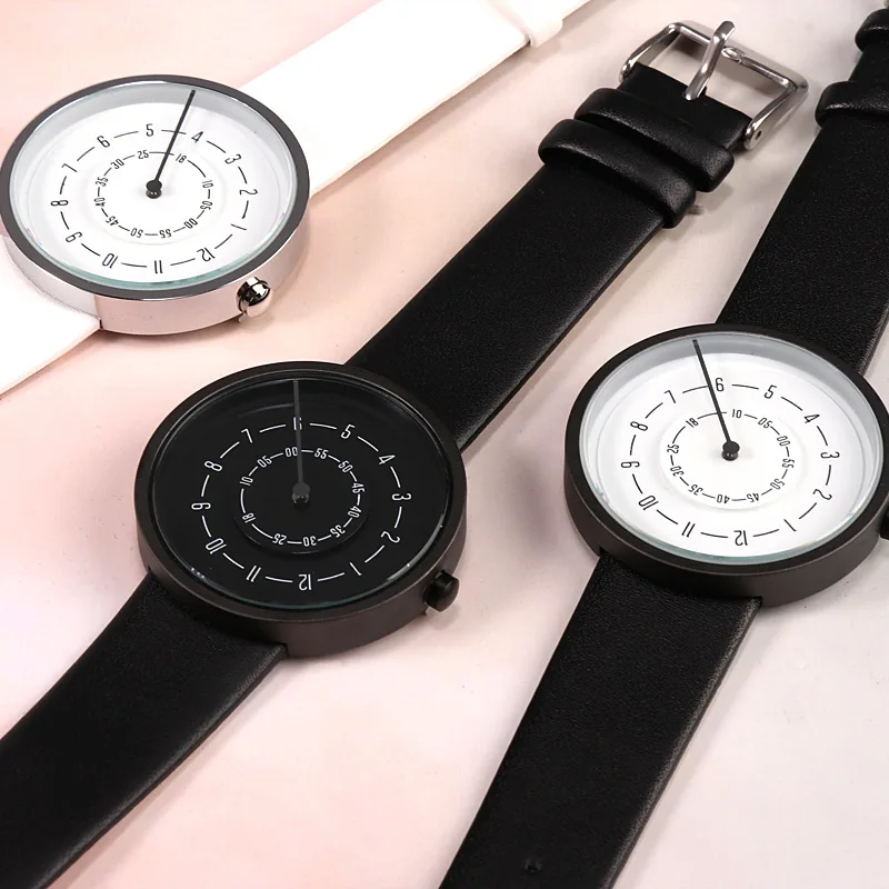 2020 kreatywne zegarki moda pr – Leather Watch Band Men recenzja i cena